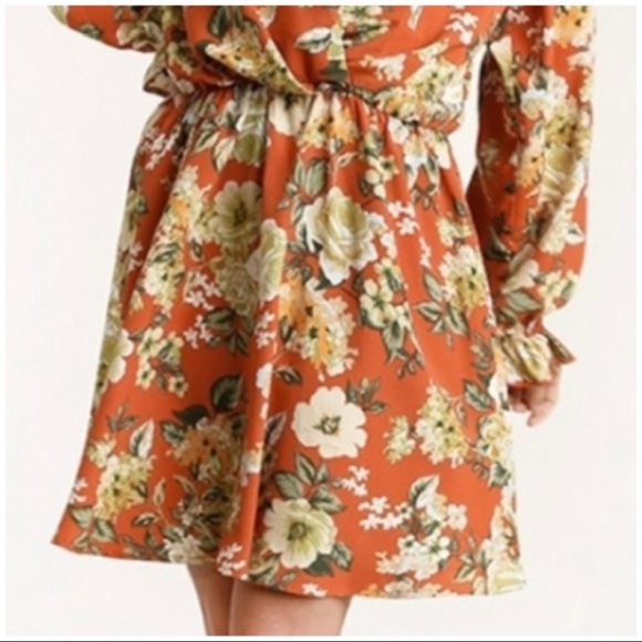 Sale🌷🤗🥰 Umgee Floral Print V-Neck Long
Puff Sleeve Dress with Elastic Waist - Picture 5 of 6